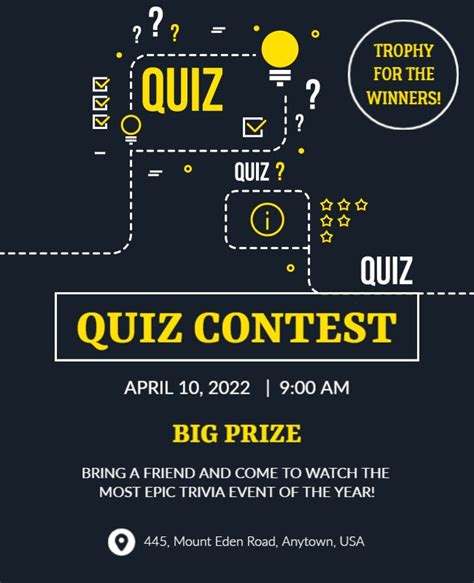 Poster For Quiz Contest Event Poster Design Poster Design Layout