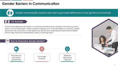 Overview Of Gender Barriers In Communication Training Ppt Presentation Graphics Presentation