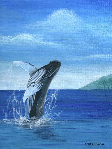 Whale Breaching Painting by Carole Martindale - Fine Art America