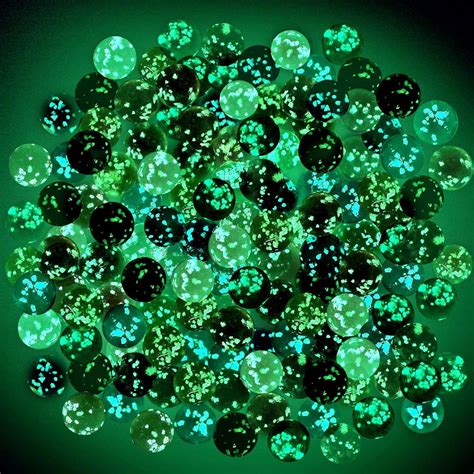 Scheam 40pcs Colorful Glass Marbles Glow In The Dark Marbles Multi