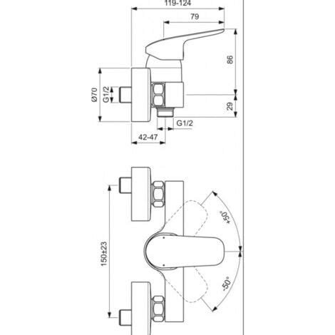 Miscelatore Monocomando Per Doccia In Ottone Cromato Ideal Standard