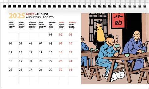 Bureau Kalender Kuifje 2025 Home BOUTIQUE TINTIN Tintin Bou