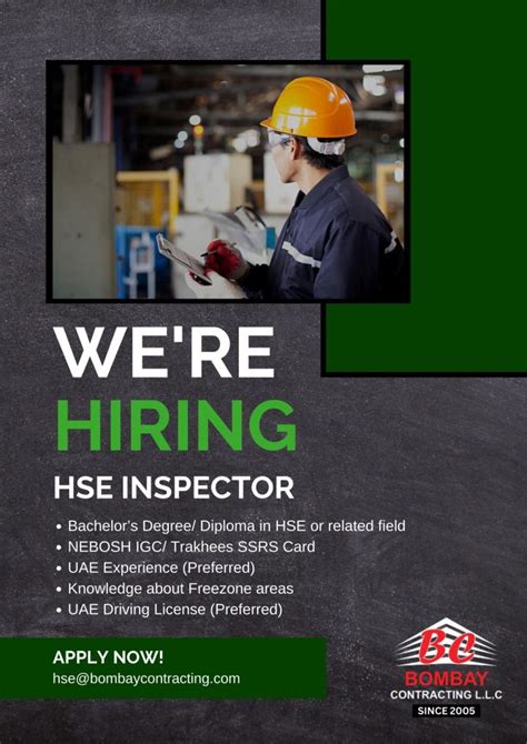 HSE Inspector Dubai UAE Gulf Career Hunt