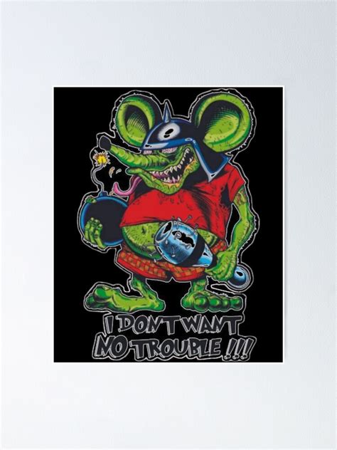 Rat Fink Rat Fink Poster For Sale By Adlerart2023 Redbubble