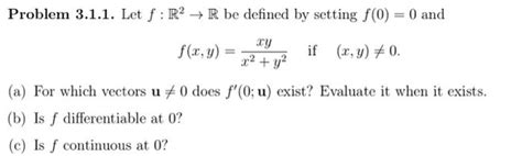 Solved Problem 3 1 1 Let F R2→r Be Defined By Setting