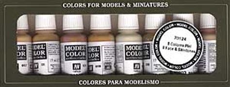 Face & Skin Tones Model Color Paint Set 17ml Bottle Acrylic (8 Colors)