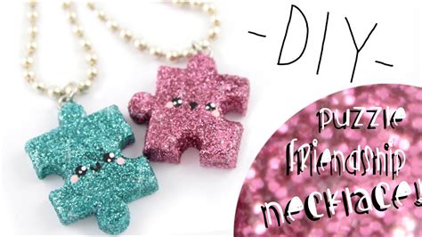 Puzzle Friendship Necklaces Diy Kawaii Friday Polymer Clay