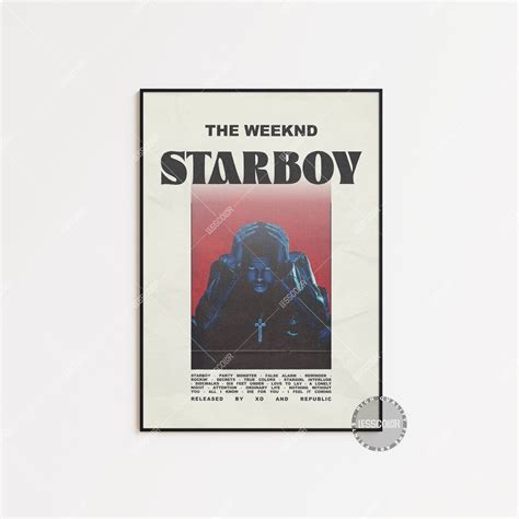 The Weeknd Posters Starboy Poster The Weeknd Starboy Album Cover