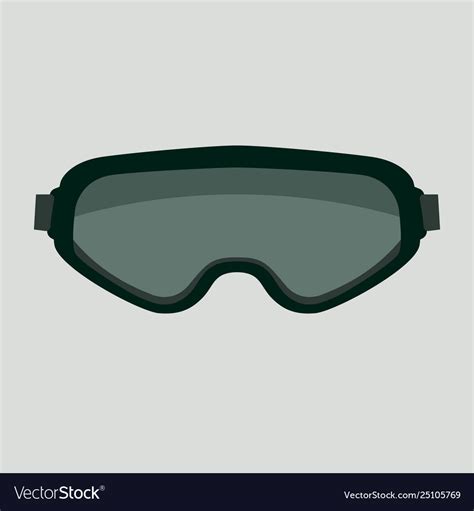 Goggles Flat Style Royalty Free Vector Image Vectorstock