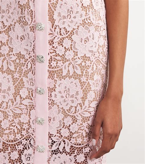 Womens Self Portrait Pink Lace Midi Dress Harrods Uk