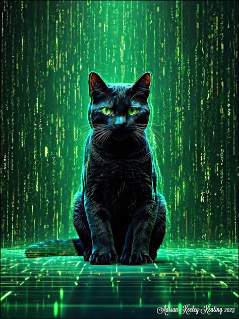 Matrix Cat Glitch Created With Leonardo Ai Pic By Adrian Adrian