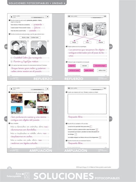 Pdf Soluciones Fotocopiables • Unidad 6 · 2020 6 25 · Soluciones Fotocopiables 78 Área