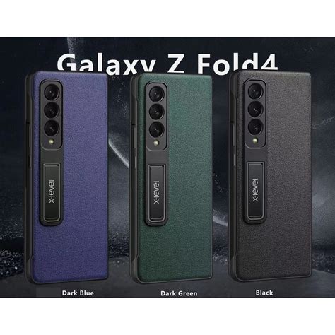 Fold3 Fold4 Case Galaxy Z X Level Stand And Leather เคสหนัง ขาตั้ง