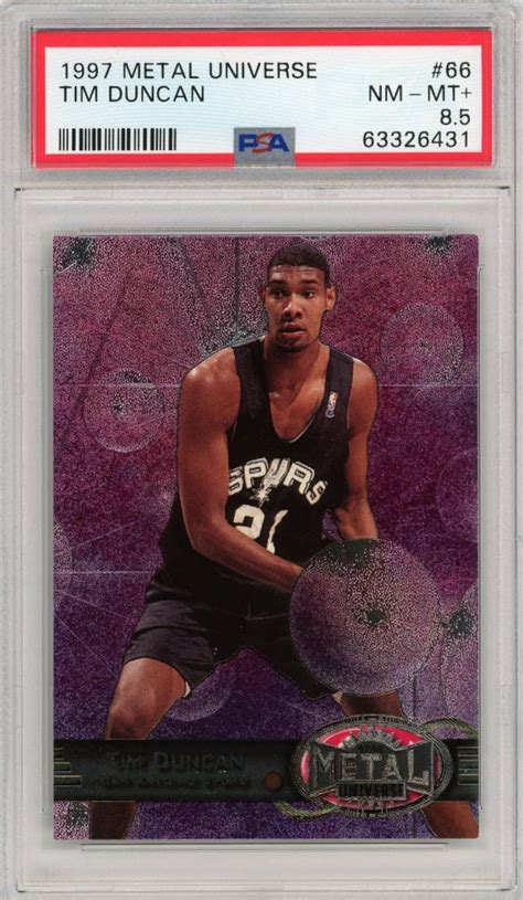 Mint Skybox Metal Universe Tim Duncan Base