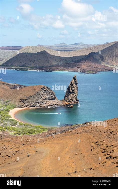 Bartolome Island, Galapagos. Bartolome Island is a volcanic islet in the Galapagos Islands with ...