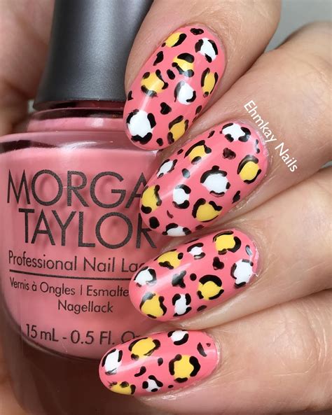 Ehmkay Nails Pink Leopard Nail Art