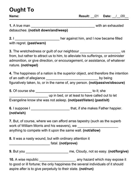 printable    worksheets  answers grammarism