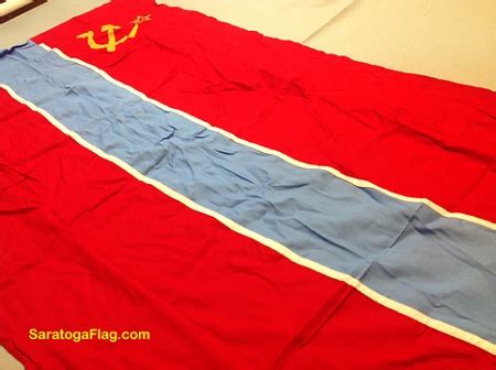 UZBEK Soviet Socialist Republic- 3x5ft Cotton Flag Vintage