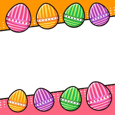 Easter Egg Border Clipart Hd Png Easter Colourful Egg Border In Comic