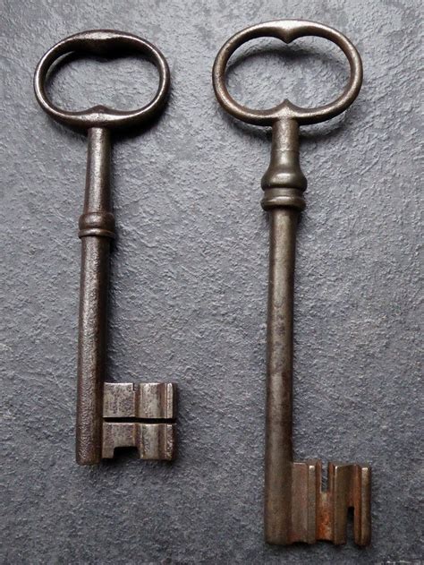 Proantic 2 Large Wrought Iron Keys 18th 19th Period