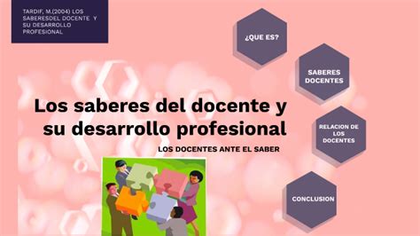 Los Saberes Del Docente Y Su Desarrollo Profesional By Berenice