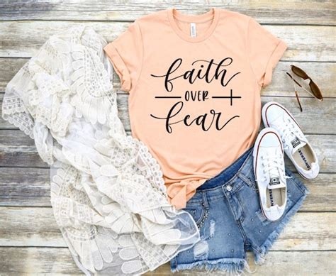 Faith Over Fear Shirt Faith Shirt Religious Shirtspiritual Etsy