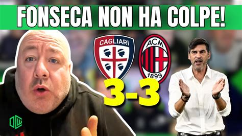 CAGLIARI MILAN 3 3 ZAPPA AL MINUTO 89 CONDANNA IL MILAN AL