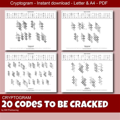 brain boosting cryptograms  printable puzzles  youngsters