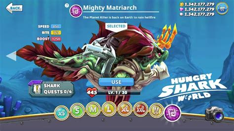 Hungry Shark World Mighty Matriarch New Shark Unlocked All 42 Sharks Unlocked 2023 Youtube