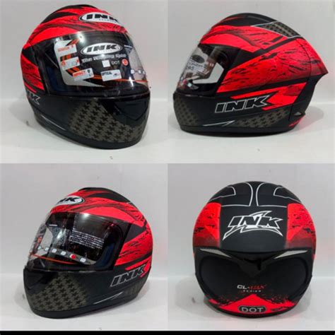 Jual HELM INK CL MAX SERI 7 BLAK DOFF RED Kota Semarang Sri Jaya