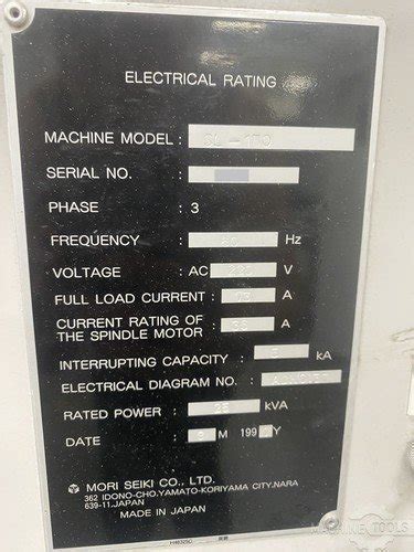 MORI SEIKI SL 150 CNC Lathes Used Excellent 583686 MachineTools