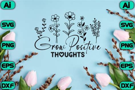 Grow Positive Thoughts Graphic By Cricut House Creative Fabrica