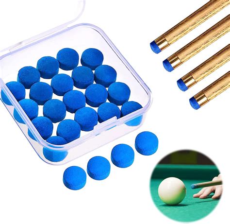 20 Pieces Cue Tips Snooker Cue Tips 10 Mm Pool Billiard Cue Tips