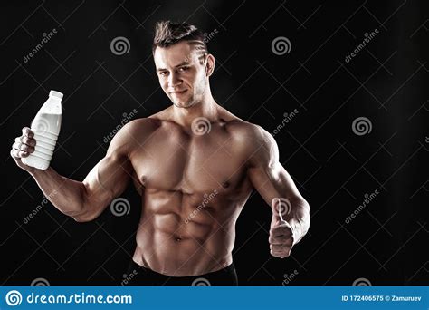 Muscular Male Torso And Body Of Handsome Macho Man Or Athlete Guy