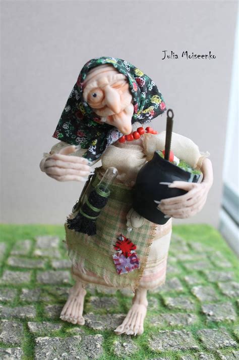 Miniature Dollhouse Russian Witch Baba Yaga Ooak Doll One Inch Etsy