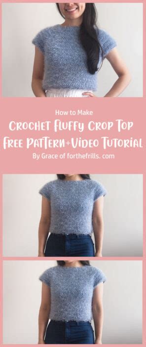 Best Fluffy Crop Top Free Crochet Pattern Idea Carolinamontoni