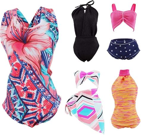 Amazon E TING Beach Bikini Swimsuit Bathing Doll Clothes One Piece Swimwear With Shoes For