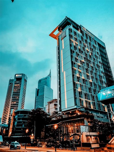 Big Hotel Building At The Roadside Of Jakarta Editorial Photography