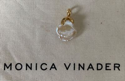 Monica Vinader Keshi Pearl Pendant Charm Ct Gold Vermeil Ebay