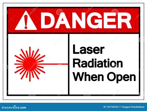 Danger Laser Radiation When Open Symbol Sign Vector Illustration