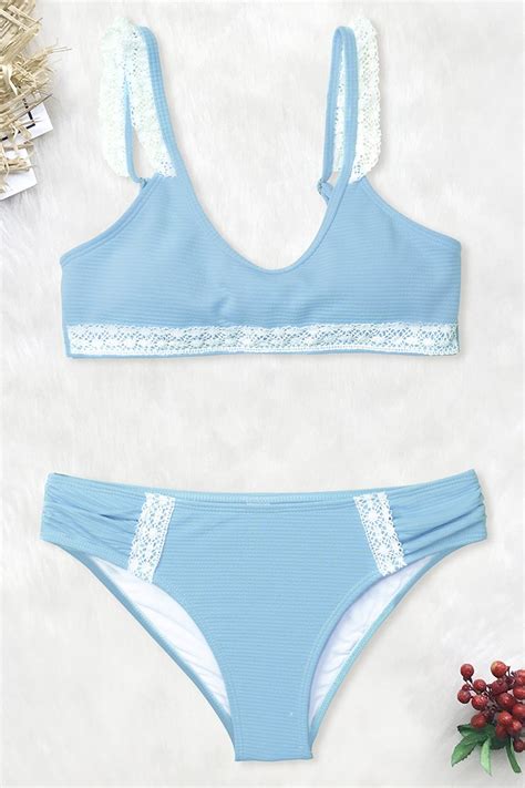 Morandi Blue Lace Bikini