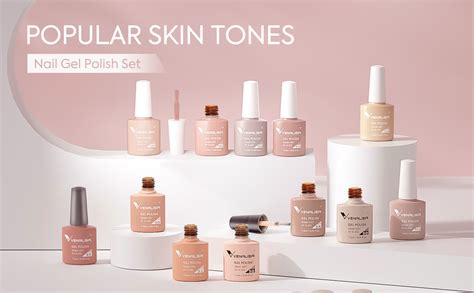 VENALISA Ensemble de vernis à ongles gel Nude Kit de couleurs rose gris beige rose
