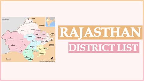 Rajasthan District List 2025 with Divisions Name | New District in ...