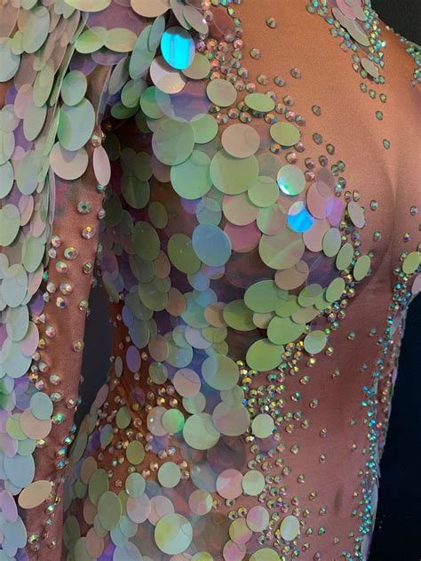 Glamorous Mermaid Sequin And Rhinestone Aerial Costume For Etsy