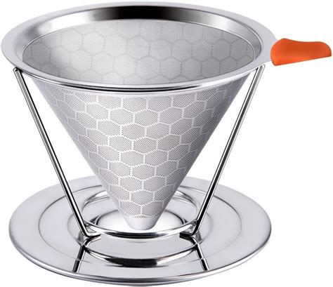 Amazon De Prokth Kaffeefilter Edelstahl Cone Dripper Trichter Mit