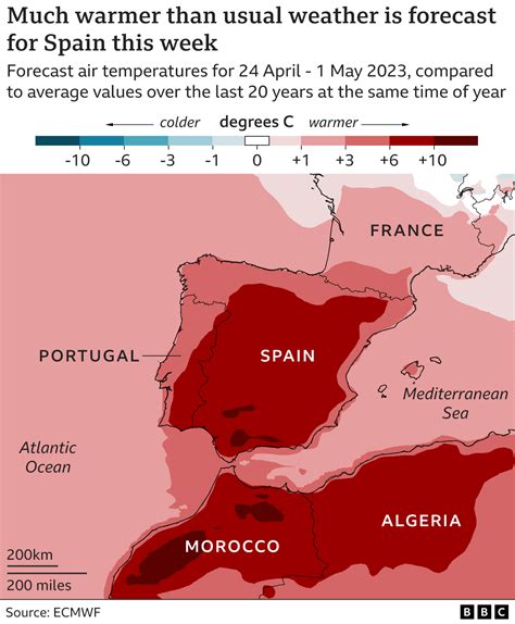 Climate Change Spain Breaks Record Temperature For April Bbc News