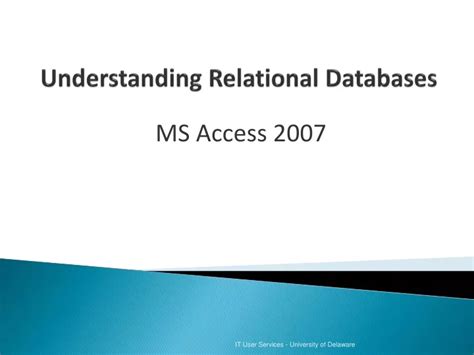 Ppt Understanding Relational Databases Powerpoint Presentation Free