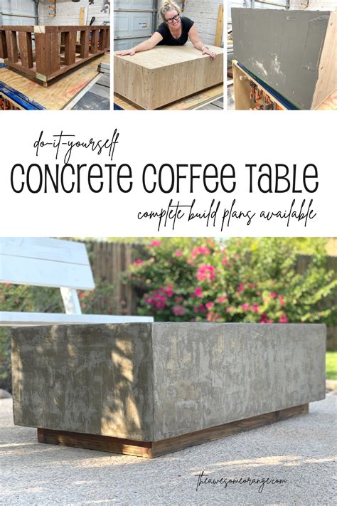 Diy Concrete Coffee Table — The Awesome Orange