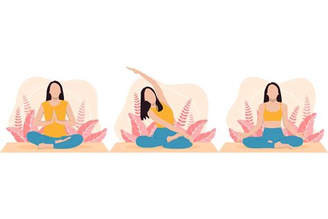 Yoga Meditation Flat Bundle Illustration Graphic by Epic.Graphic ...