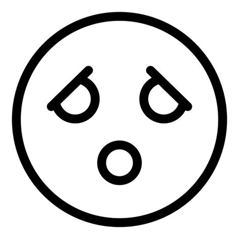 Icono De Emoji Triste Contorno Icono De Vector De Emoji Triste Para